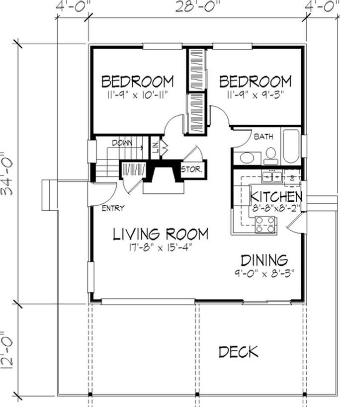 Vacation House Plans - Home Design LS-H-806-M3