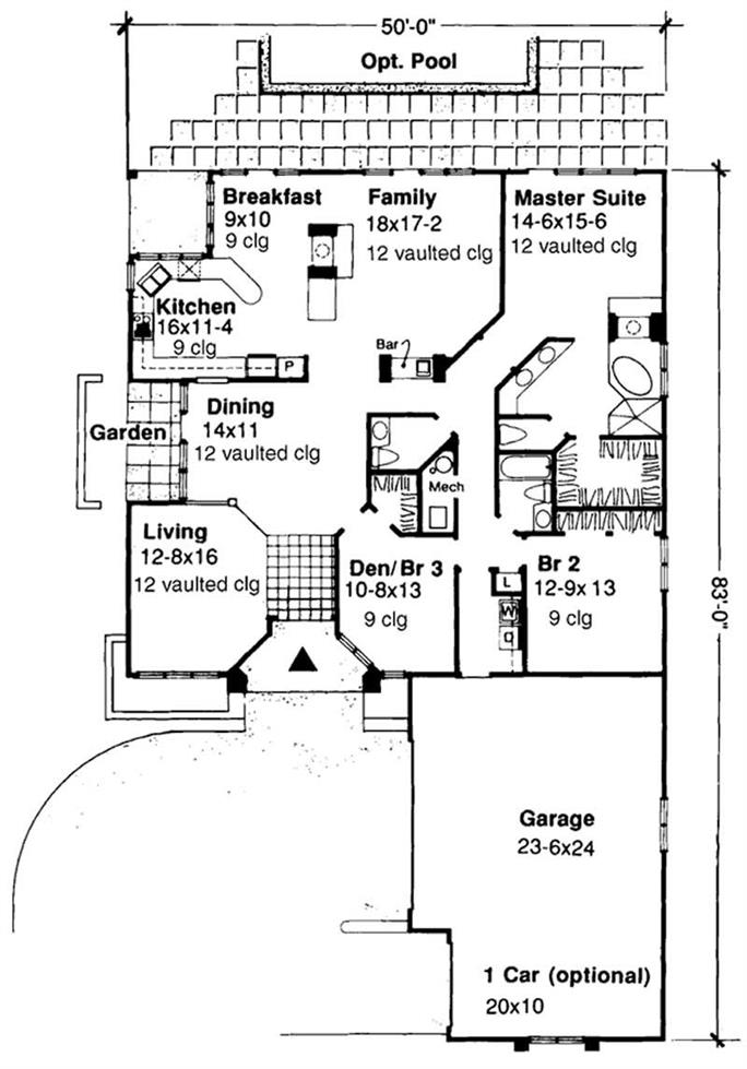 Florida Style House Plan 2 Bedrms 2 5 Baths 2235 Sq Ft 146 1394   Flr LrLSB89003 Fl1 684 