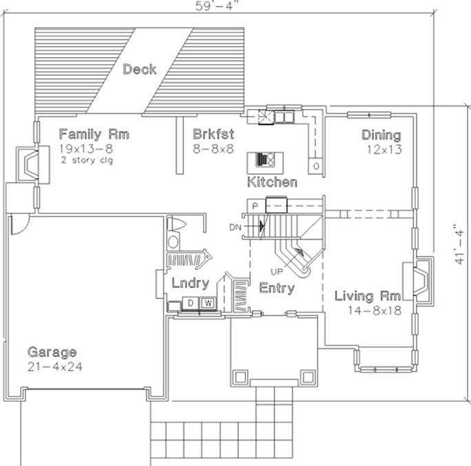 Country Home Plan - 4 Bedrms, 2.5 Baths - 2569 Sq Ft - #146-1596