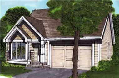 2-Bedroom, 1127 Sq Ft Country House Plan - 146-1670 - Front Exterior