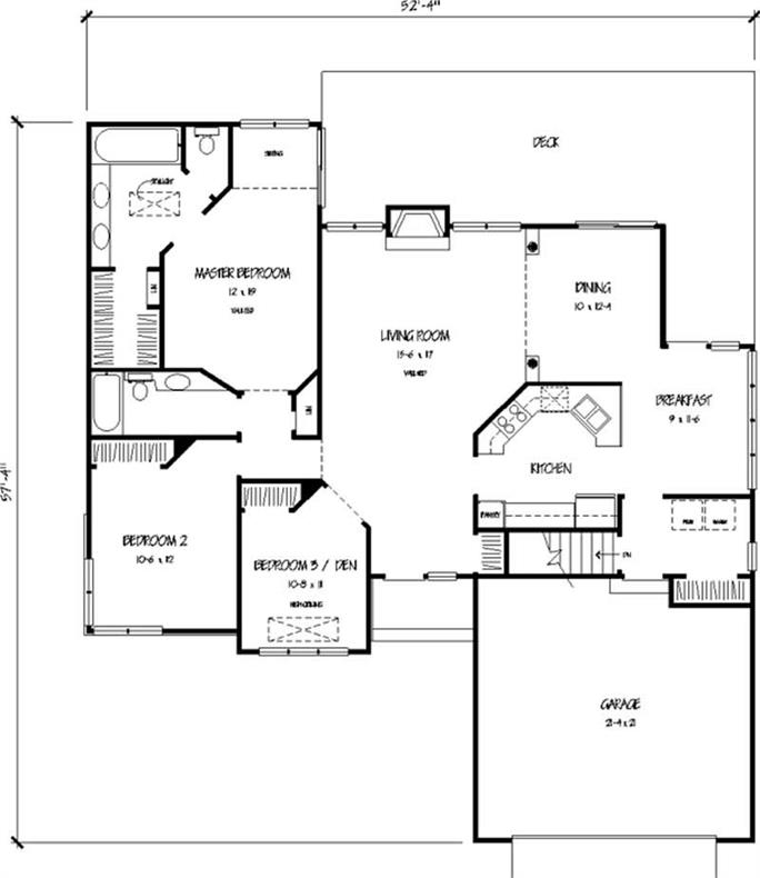 Country Floor Plan - 2 Bedrms, 2.5 Baths - 1630 Sq Ft - #146-1742