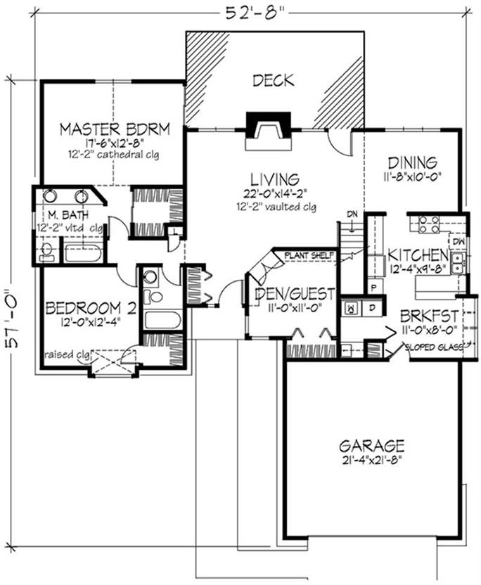 Country Home Plan - 2 Bedrms, 2 Baths - 1584 Sq Ft - #146-1835