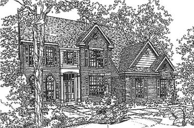 3-Bedroom, 2572 Sq Ft Colonial House Plan - 146-1921 - Front Exterior