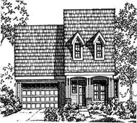 Cape Cod Home Plan - 2 Bedrms, 2.5 Baths - 1579 Sq Ft - #146-1926