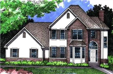 3-Bedroom, 2503 Sq Ft European House Plan - 146-1978 - Front Exterior