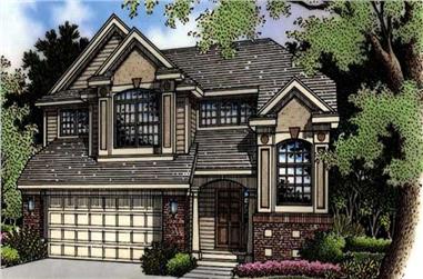 3-Bedroom, 1719 Sq Ft European House Plan - 146-1980 - Front Exterior