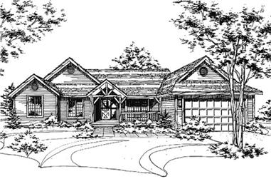 4-Bedroom, 2421 Sq Ft Country House Plan - 146-2049 - Front Exterior