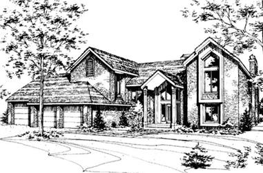 4-Bedroom, 3363 Sq Ft Contemporary House Plan - 146-2062 - Front Exterior