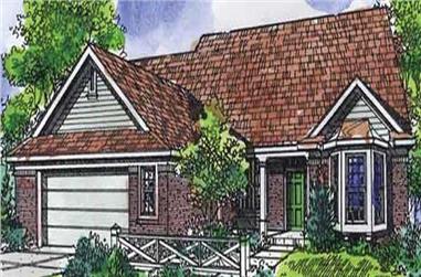 3-Bedroom, 1933 Sq Ft Country House Plan - 146-2066 - Front Exterior