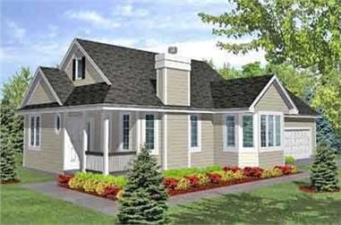 2-Bedroom, 1548 Sq Ft Country House Plan - 146-2069 - Front Exterior