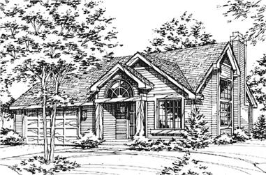 3-Bedroom, 2674 Sq Ft Country House Plan - 146-2076 - Front Exterior