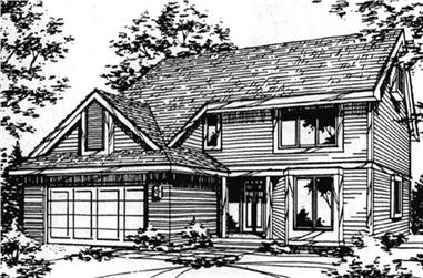 3-Bedroom, 2205 Sq Ft Country House Plan - 146-2077 - Front Exterior