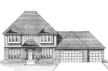 4-Bedroom, 2530 Sq Ft European House Plan - 146-2086 - Front Exterior