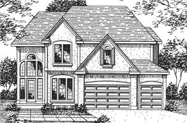 4-Bedroom, 3266 Sq Ft Colonial House Plan - 146-2110 - Front Exterior