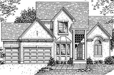 4-Bedroom, 2422 Sq Ft European House Plan - 146-2111 - Front Exterior