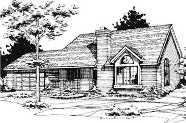 4-Bedroom, 1833 Sq Ft Country House Plan - 146-2127 - Front Exterior