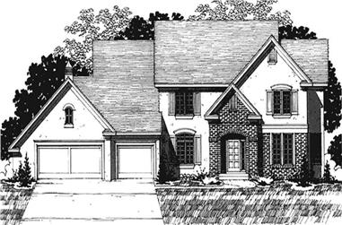 4-Bedroom, 3056 Sq Ft European House Plan - 146-2159 - Front Exterior