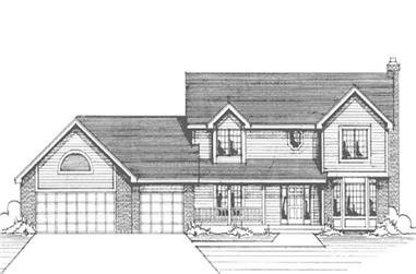 4-Bedroom, 2329 Sq Ft Country House Plan - 146-2209 - Front Exterior