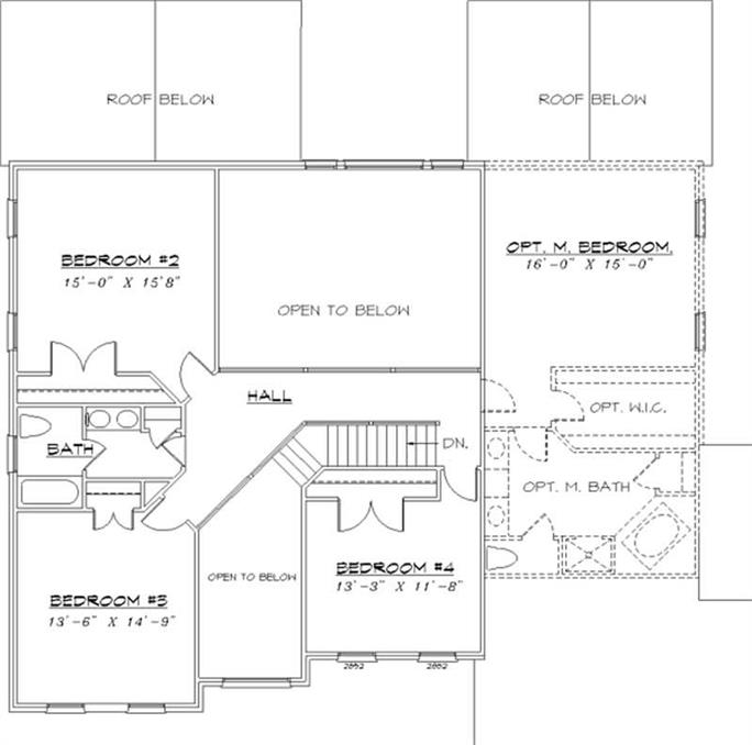 Colonial Home Plan - 4 Bedrms, 2.5 Baths - 3203 Sq Ft - #146-2225