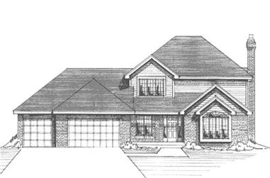 3-Bedroom, 2464 Sq Ft Country House Plan - 146-2289 - Front Exterior