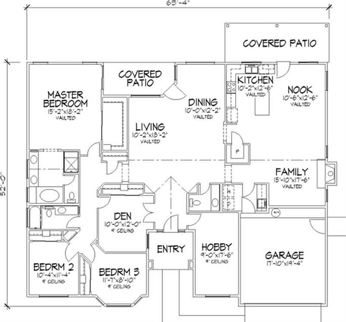 Florida Style Home Plan - 3 Bedrms, 2.5 Baths - 2583 Sq Ft - #146-2332