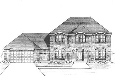 4-Bedroom, 2665 Sq Ft Colonial House Plan - 146-2392 - Front Exterior