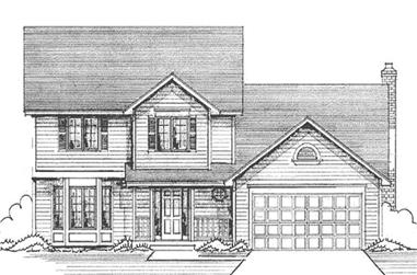 4-Bedroom, 2017 Sq Ft Colonial House Plan - 146-2393 - Front Exterior