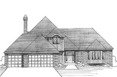 3-Bedroom, 2319 Sq Ft European House Plan - 146-2408 - Front Exterior