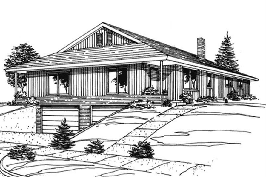 2-Bedroom, 684 Sq Ft Duplex/Multi-Unit House Plan - 146-2416 - Front Exterior