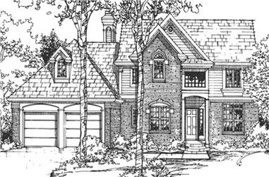 4-Bedroom, 2448 Sq Ft European House Plan - 146-2520 - Front Exterior