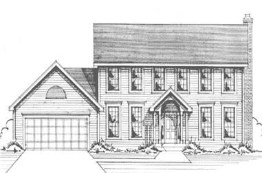 4-Bedroom, 2166 Sq Ft Colonial House Plan - 146-2561 - Front Exterior