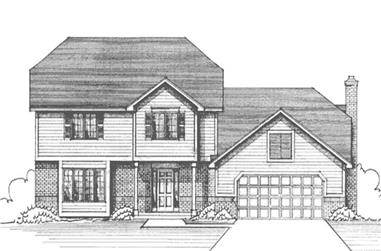 4-Bedroom, 2425 Sq Ft Colonial House Plan - 146-2572 - Front Exterior