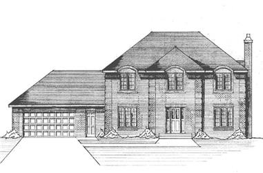 4-Bedroom, 2501 Sq Ft Colonial House Plan - 146-2644 - Front Exterior