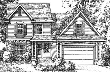 4-Bedroom, 2056 Sq Ft Country House Plan - 146-2680 - Front Exterior