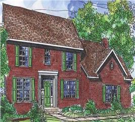 Colonial Home Plan - 3 Bedrms, 2.5 Baths - 2565 Sq Ft - #146-2693