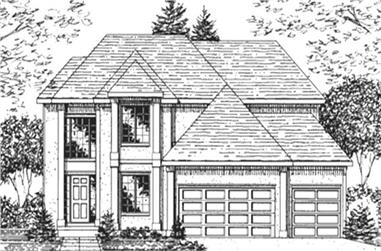 4-Bedroom, 2868 Sq Ft Colonial House Plan - 146-2712 - Front Exterior