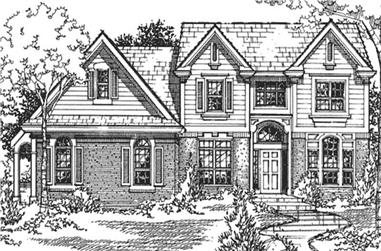 4-Bedroom, 2816 Sq Ft European House Plan - 146-2714 - Front Exterior