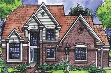 4-Bedroom, 2758 Sq Ft European House Plan - 146-2715 - Front Exterior