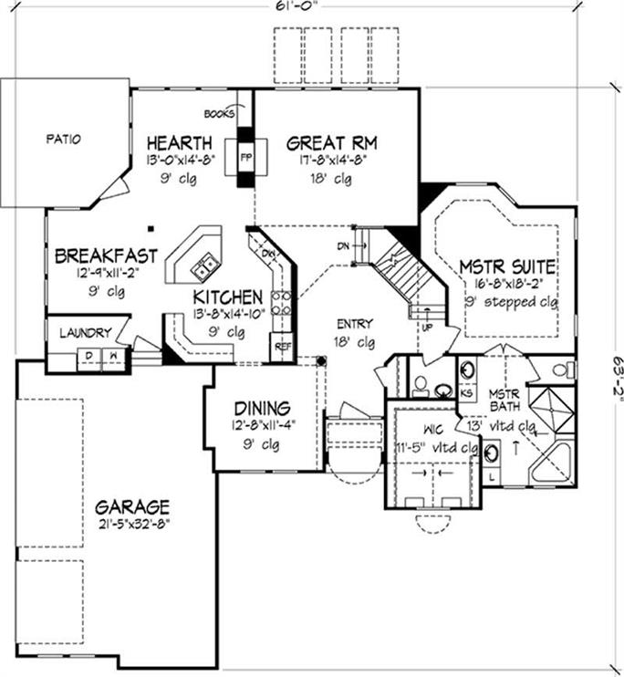 European Home Plan - 4 Bedrms, 3.5 Baths - 2951 Sq Ft - #146-2738