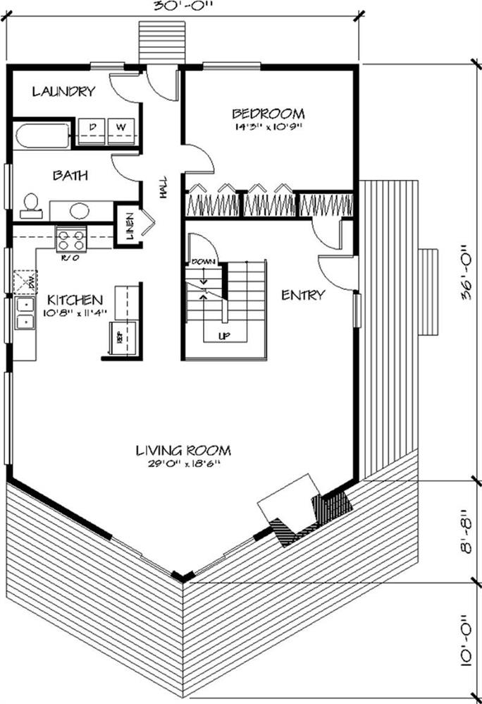 Vacation House Plans - Home Design LS-H-930-1