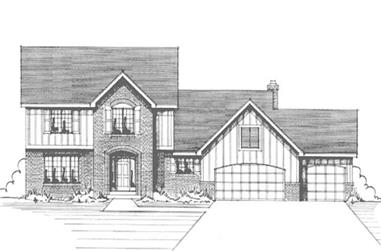 3-Bedroom, 2423 Sq Ft Colonial House Plan - 146-2878 - Front Exterior