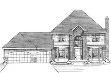 4-Bedroom, 2700 Sq Ft Colonial House Plan - 146-2879 - Front Exterior