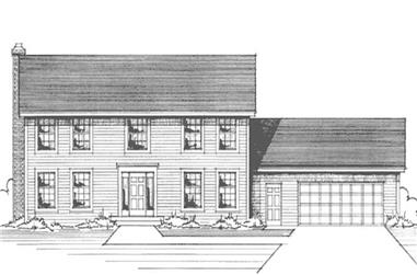 4-Bedroom, 2464 Sq Ft Colonial House Plan - 146-2940 - Front Exterior