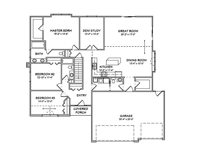 Ranch Home Plans - Home Design mas1042