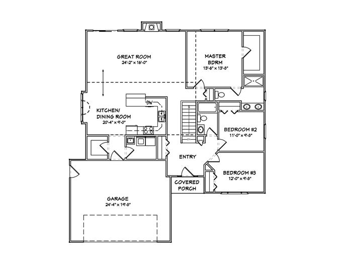 3 Bedrm, 1572 Sq Ft Country House Plan #148-1031