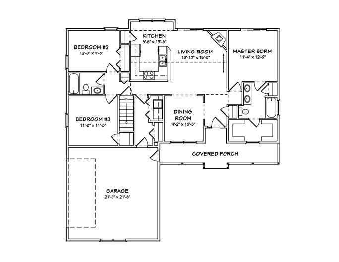 Traditional Ranch House Plans - Home Design mas1079