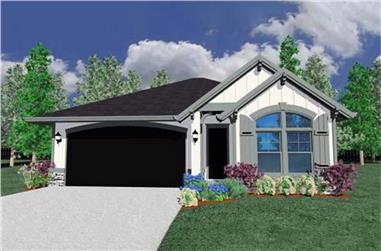 3-Bedroom, 1653 Sq Ft Country House Plan - 149-1098 - Front Exterior