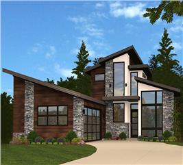 Contemporary Home Plan - 4 Bedrms, 3.5 Baths - 4172 Sq Ft - #149-1853