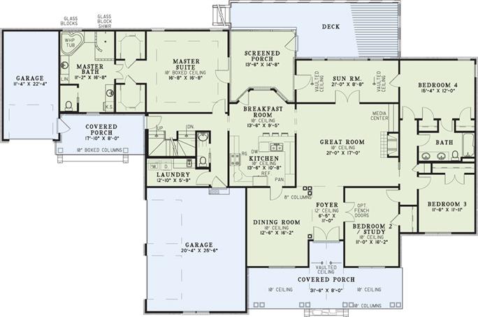 Luxury Country House Plan - 5 Bedrms, 3 Baths - 4827 Sq Ft - #153-1021