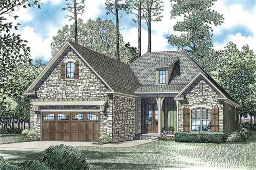 Front View of this 3-Bedroom, 1572 Sq Ft Plan - 153-1044
